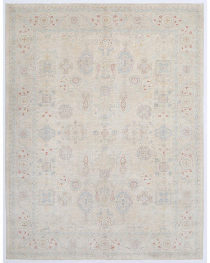 Ariana 9' 2" X 11' 9" Hand Knotted Wool Rug 9' 2" X 11' 9" (280 X 358) / Ivory / Wool