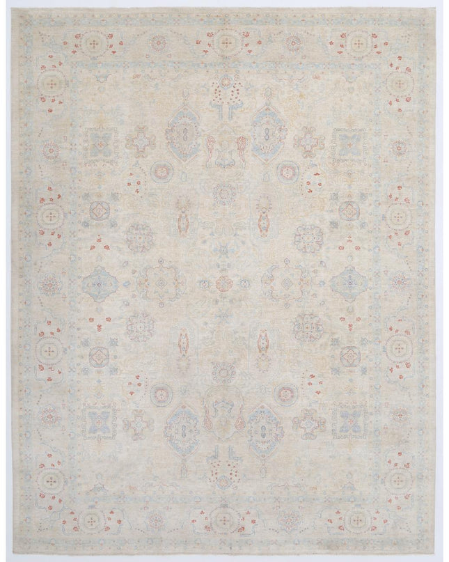 Ariana 9' 2" X 11' 9" Hand Knotted Wool Rug 9' 2" X 11' 9" (280 X 358) / Ivory / Wool