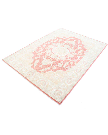 Ariana 4' 11" X 6' 7" Hand Knotted Wool Rug 4' 11" X 6' 7" (150 X 201) / Pink / Wool