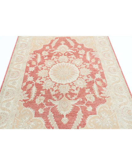 Ariana 4' 11" X 6' 7" Hand Knotted Wool Rug 4' 11" X 6' 7" (150 X 201) / Pink / Wool