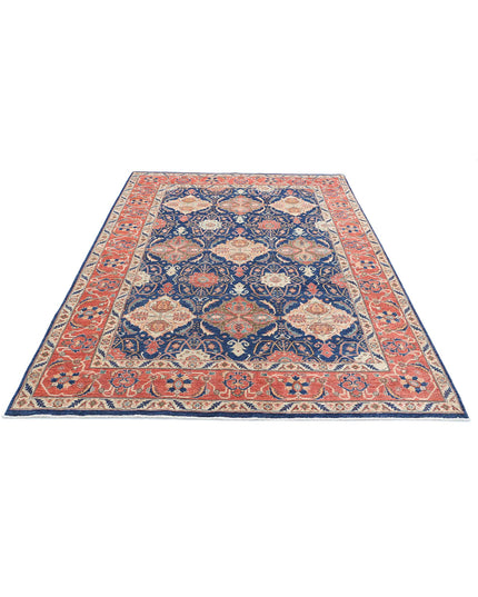 Ariana 6' 0" X 9' 1" Hand Knotted Wool Rug 6' 0" X 9' 1" (183 X 277) / Blue / Wool