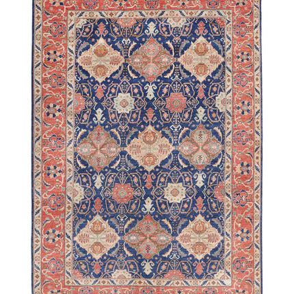 Ariana 6' 0" X 9' 1" Hand Knotted Wool Rug 6' 0" X 9' 1" (183 X 277) / Blue / Wool
