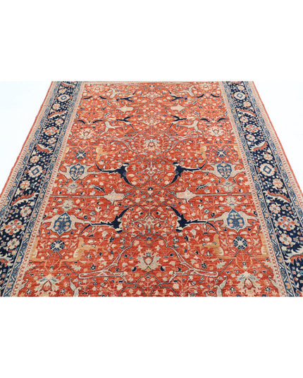 Ariana 6' 0" X 9' 1" Hand Knotted Wool Rug 6' 0" X 9' 1" (183 X 277) / Rust / Wool