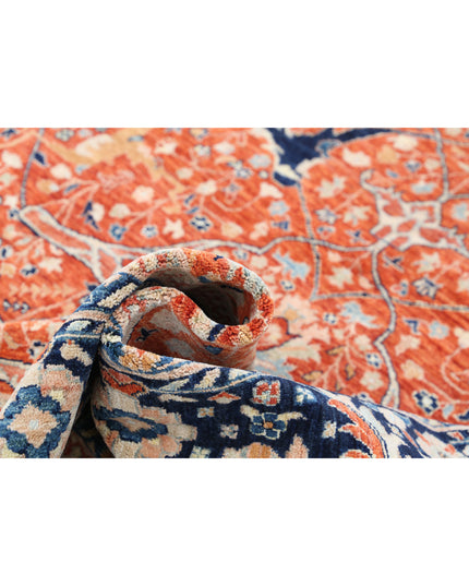 Ariana 6' 0" X 9' 1" Hand Knotted Wool Rug 6' 0" X 9' 1" (183 X 277) / Rust / Wool