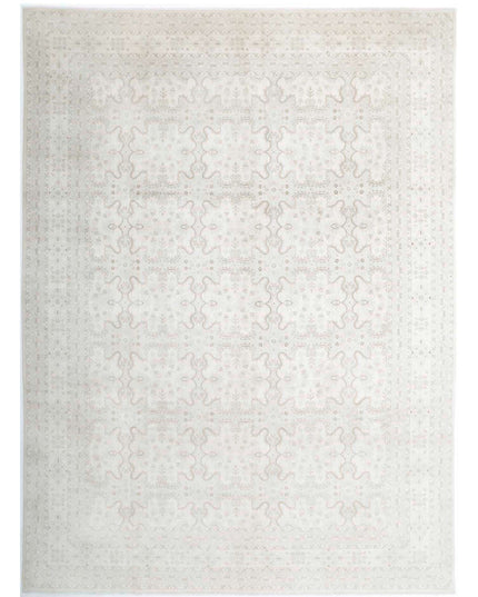 Ariana 9' 10" X 13' 5" Hand Knotted Wool Rug 9' 10" X 13' 5" (300 X 409) / Ivory / Wool