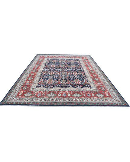 Ariana 8' 6" X 11' 7" Hand Knotted Wool Rug 8' 6" X 11' 7" (259 X 353) / Blue / Wool