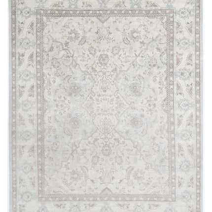 Ariana 7' 11" X 10' 2" Hand Knotted Wool Rug 7' 11" X 10' 2" (241 X 310) / Ivory / Wool