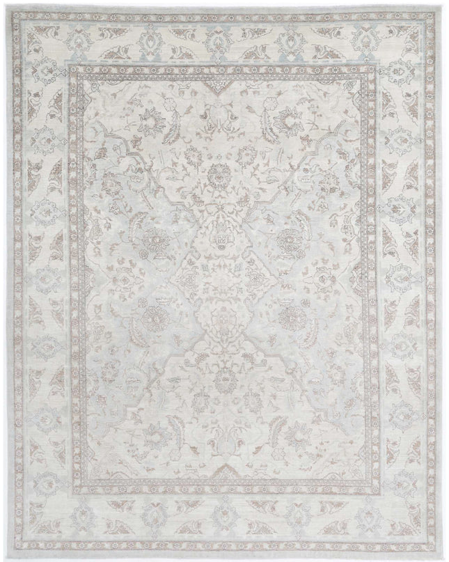 Ariana 7' 11" X 10' 2" Hand Knotted Wool Rug 7' 11" X 10' 2" (241 X 310) / Ivory / Wool