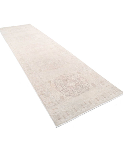 Ariana 4' 1" X 14' 3" Hand Knotted Wool Rug 4' 1" X 14' 3" (124 X 434) / Lilac / Wool