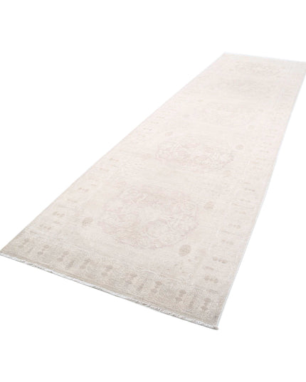 Ariana 4' 1" X 14' 3" Hand Knotted Wool Rug 4' 1" X 14' 3" (124 X 434) / Lilac / Wool
