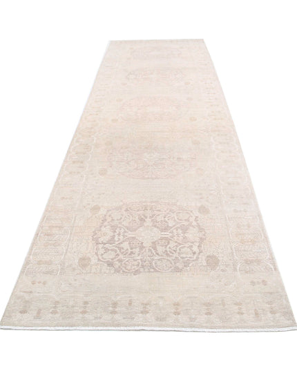 Ariana 4' 1" X 14' 3" Hand Knotted Wool Rug 4' 1" X 14' 3" (124 X 434) / Lilac / Wool