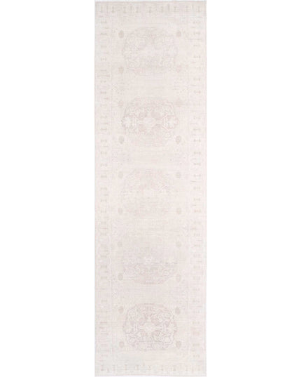 Ariana 4' 1" X 14' 3" Hand Knotted Wool Rug 4' 1" X 14' 3" (124 X 434) / Lilac / Wool