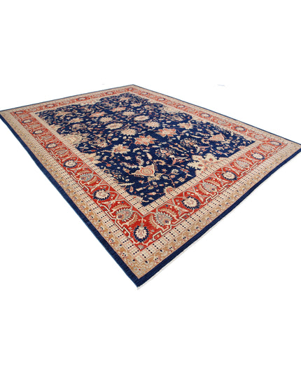 Ariana 10' 1" X 13' 0" Hand Knotted Wool Rug 10' 1" X 13' 0" (307 X 396) / Blue / Wool
