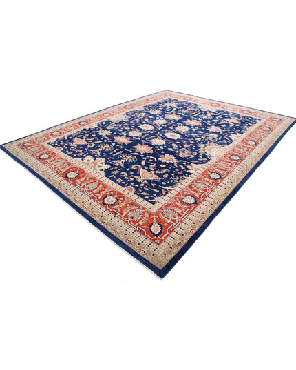 Ariana 10' 1" X 13' 0" Hand Knotted Wool Rug 10' 1" X 13' 0" (307 X 396) / Blue / Wool