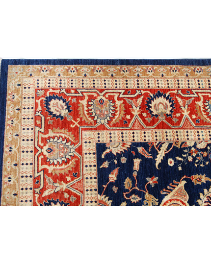 Ariana 10' 1" X 13' 0" Hand Knotted Wool Rug 10' 1" X 13' 0" (307 X 396) / Blue / Wool