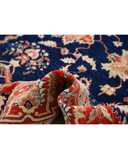 Ariana 10' 1" X 13' 0" Hand Knotted Wool Rug 10' 1" X 13' 0" (307 X 396) / Blue / Wool