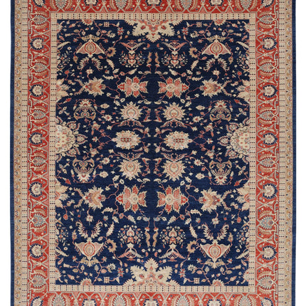 Ariana 10' 1" X 13' 0" Hand Knotted Wool Rug 10' 1" X 13' 0" (307 X 396) / Blue / Wool