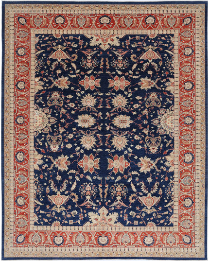 Ariana 10' 1" X 13' 0" Hand Knotted Wool Rug 10' 1" X 13' 0" (307 X 396) / Blue / Wool