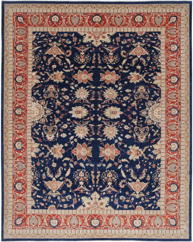 Ariana 10' 1" X 13' 0" Hand Knotted Wool Rug 10' 1" X 13' 0" (307 X 396) / Blue / Wool