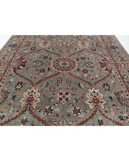 Ariana 10' 1" X 14' 0" Hand Knotted Wool Rug 10' 1" X 14' 0" (307 X 427) / Grey / Wool
