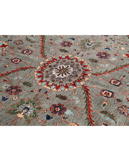 Ariana 10' 1" X 14' 0" Hand Knotted Wool Rug 10' 1" X 14' 0" (307 X 427) / Grey / Wool