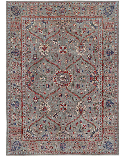 Ariana 10' 1" X 14' 0" Hand Knotted Wool Rug 10' 1" X 14' 0" (307 X 427) / Grey / Wool