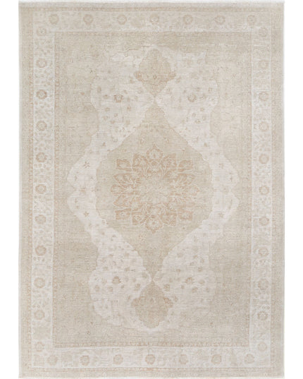 Ariana 6' 6" X 9' 6" Hand Knotted Wool Rug 6' 6" X 9' 6" (198 X 290) / Ivory / Wool