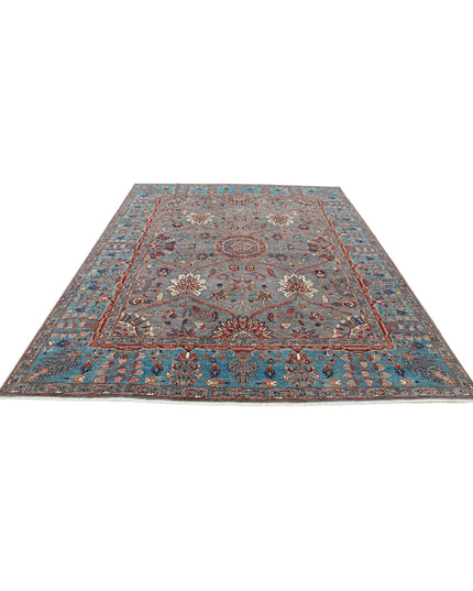 Ariana 7' 11" X 10' 0" Hand Knotted Wool Rug 7' 11" X 10' 0" (241 X 305) / Grey / Wool