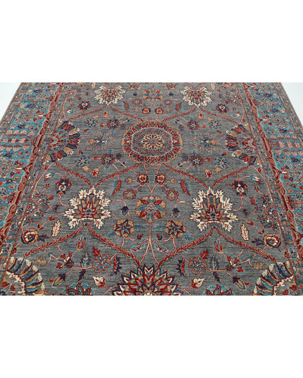 Ariana 7' 11" X 10' 0" Hand Knotted Wool Rug 7' 11" X 10' 0" (241 X 305) / Grey / Wool