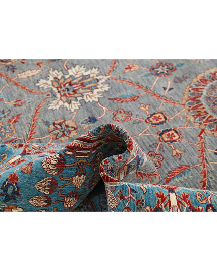 Ariana 7' 11" X 10' 0" Hand Knotted Wool Rug 7' 11" X 10' 0" (241 X 305) / Grey / Wool