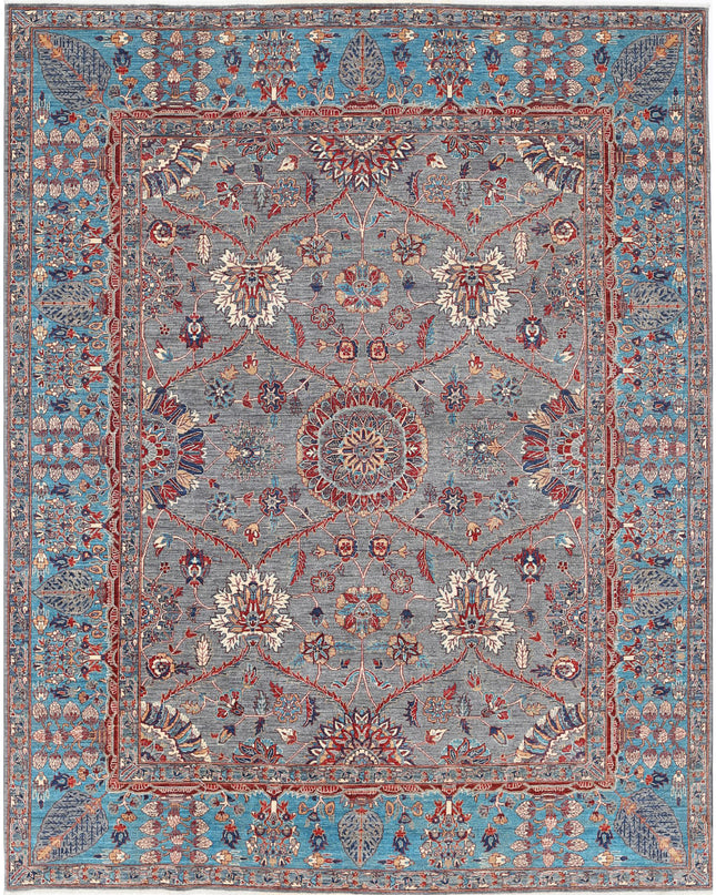 Ariana 7' 11" X 10' 0" Hand Knotted Wool Rug 7' 11" X 10' 0" (241 X 305) / Grey / Wool