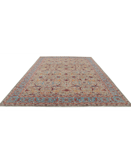 Ariana 9' 9" X 13' 8" Hand Knotted Wool Rug 9' 9" X 13' 8" (297 X 417) / Grey / Wool