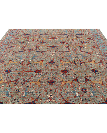 Ariana 9' 9" X 13' 8" Hand Knotted Wool Rug 9' 9" X 13' 8" (297 X 417) / Grey / Wool