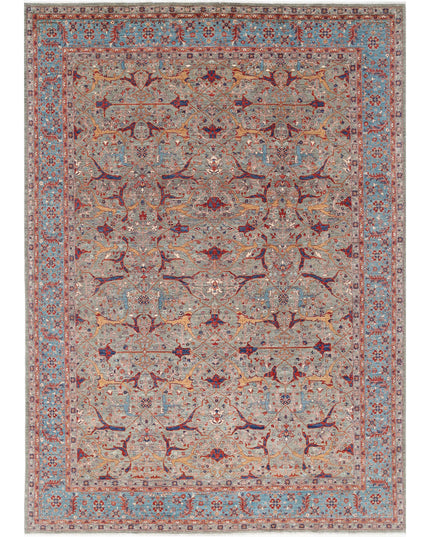 Ariana 9' 9" X 13' 8" Hand Knotted Wool Rug 9' 9" X 13' 8" (297 X 417) / Grey / Wool