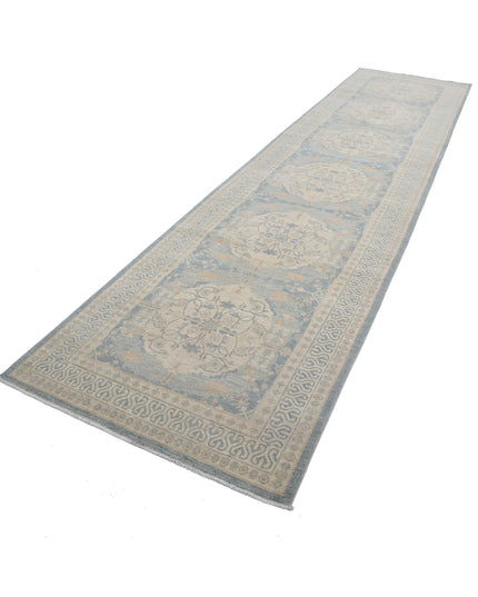Ariana 3' 11" X 15' 9" Hand Knotted Wool Rug 3' 11" X 15' 9" (119 X 480) / Blue / Wool