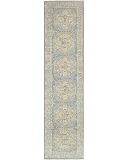 Ariana 3' 11" X 15' 9" Hand Knotted Wool Rug 3' 11" X 15' 9" (119 X 480) / Blue / Wool