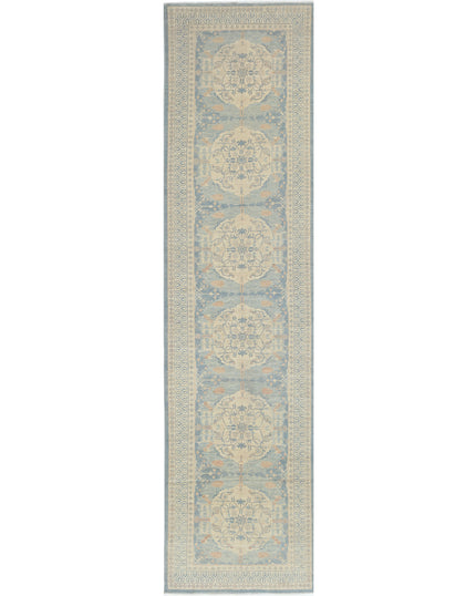 Ariana 3' 11" X 15' 9" Hand Knotted Wool Rug 3' 11" X 15' 9" (119 X 480) / Blue / Wool
