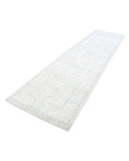 Ariana 3' 2" X 12' 10" Hand Knotted Wool & Silk Rug 3' 2" X 12' 10" (97 X 391) / Beige / Wool & Silk