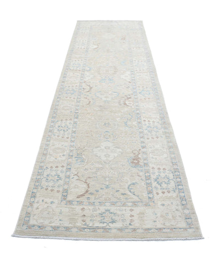 Ariana 3' 2" X 12' 10" Hand Knotted Wool & Silk Rug 3' 2" X 12' 10" (97 X 391) / Beige / Wool & Silk