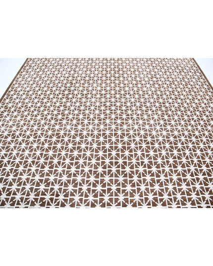 Artemix 8' 11" X 11' 2" Hand Knotted Wool & Cotton Rug 8' 11" X 11' 2" (272 X 340) / Brown / Wool & Cotton