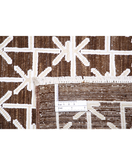 Artemix 8' 11" X 11' 2" Hand Knotted Wool & Cotton Rug 8' 11" X 11' 2" (272 X 340) / Brown / Wool & Cotton