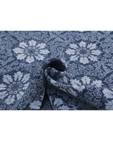 Artemix 7' 9" X 9' 11" Hand Knotted Wool & Cotton Rug 7' 9" X 9' 11" (236 X 302) / Blue / Wool & Cotton