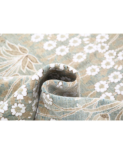 Artemix 4' 9" X 5' 9" Hand Knotted Wool & Cotton Rug 4' 9" X 5' 9" (145 X 175) / Blue / Wool & Cotton