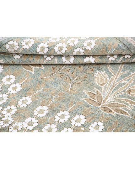 Artemix 4' 9" X 5' 9" Hand Knotted Wool & Cotton Rug 4' 9" X 5' 9" (145 X 175) / Blue / Wool & Cotton