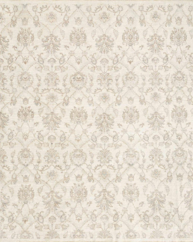 Artemix 7' 11" X 9' 6" Hand Knotted Wool Rug 7' 11" X 9' 6" (241 X 290) / Ivory / Wool