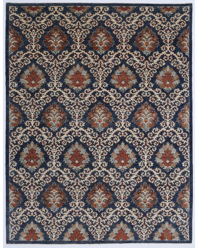 Artemix 9' 4" X 11' 11" Hand Knotted Wool Rug 9' 4" X 11' 11" (284 X 363) / Blue / Wool