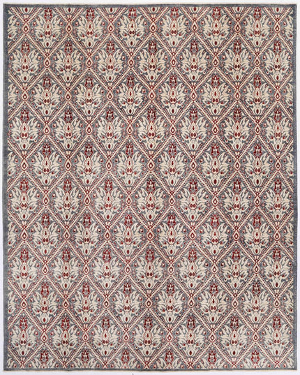 Artemix 7' 11" X 9' 9" Hand Knotted Wool Rug 7' 11" X 9' 9" (241 X 297) / Grey / Wool