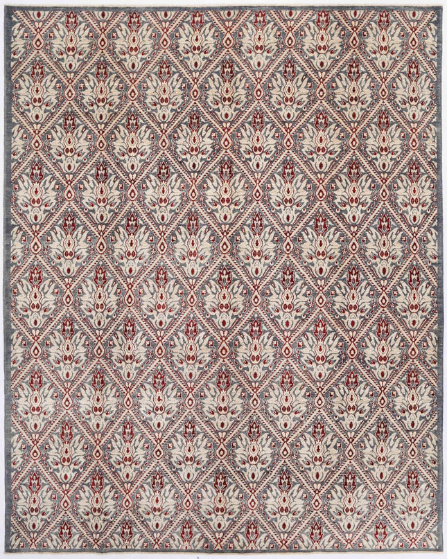 Artemix 7' 11" X 9' 9" Hand Knotted Wool Rug 7' 11" X 9' 9" (241 X 297) / Grey / Wool