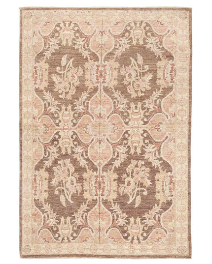 Artemix 3' 6" X 5' 1" Hand Knotted Wool Rug 3' 6" X 5' 1" (107 X 155) / Brown / Wool
