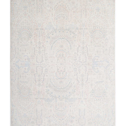 Artemix 9' 10" X 13' 8" Hand Knotted Wool Rug 9' 10" X 13' 8" (300 X 417) / Ivory / Wool